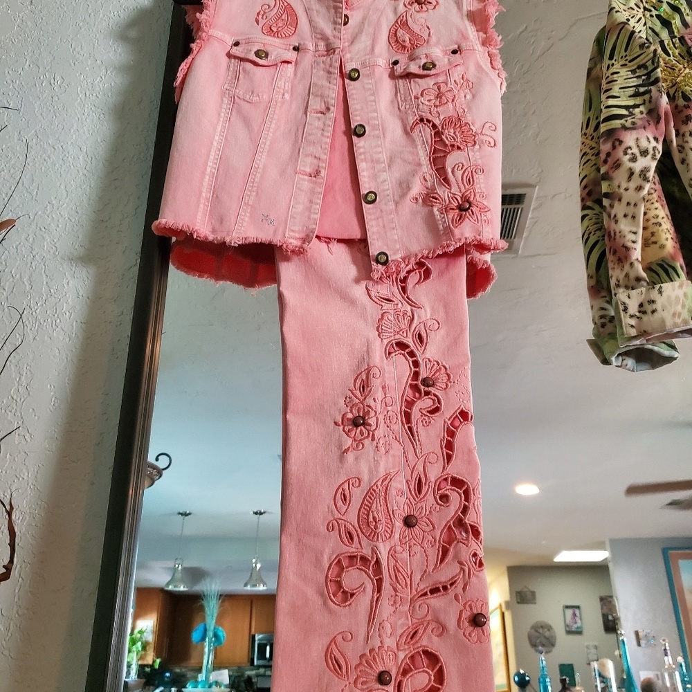 BrazilRoxx Denim Vest & matching pants.